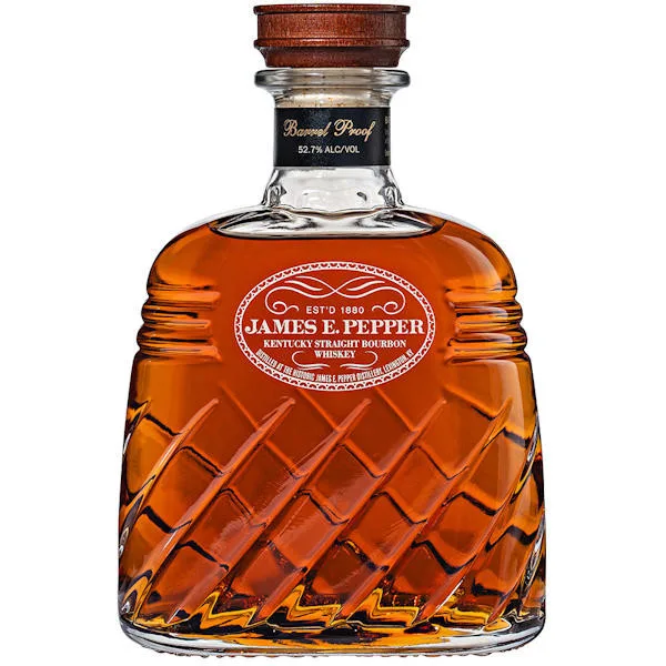 James E Pepper Decanter Barrel Proof Kentucky Straight Bourbon Whiskey 750Ml
