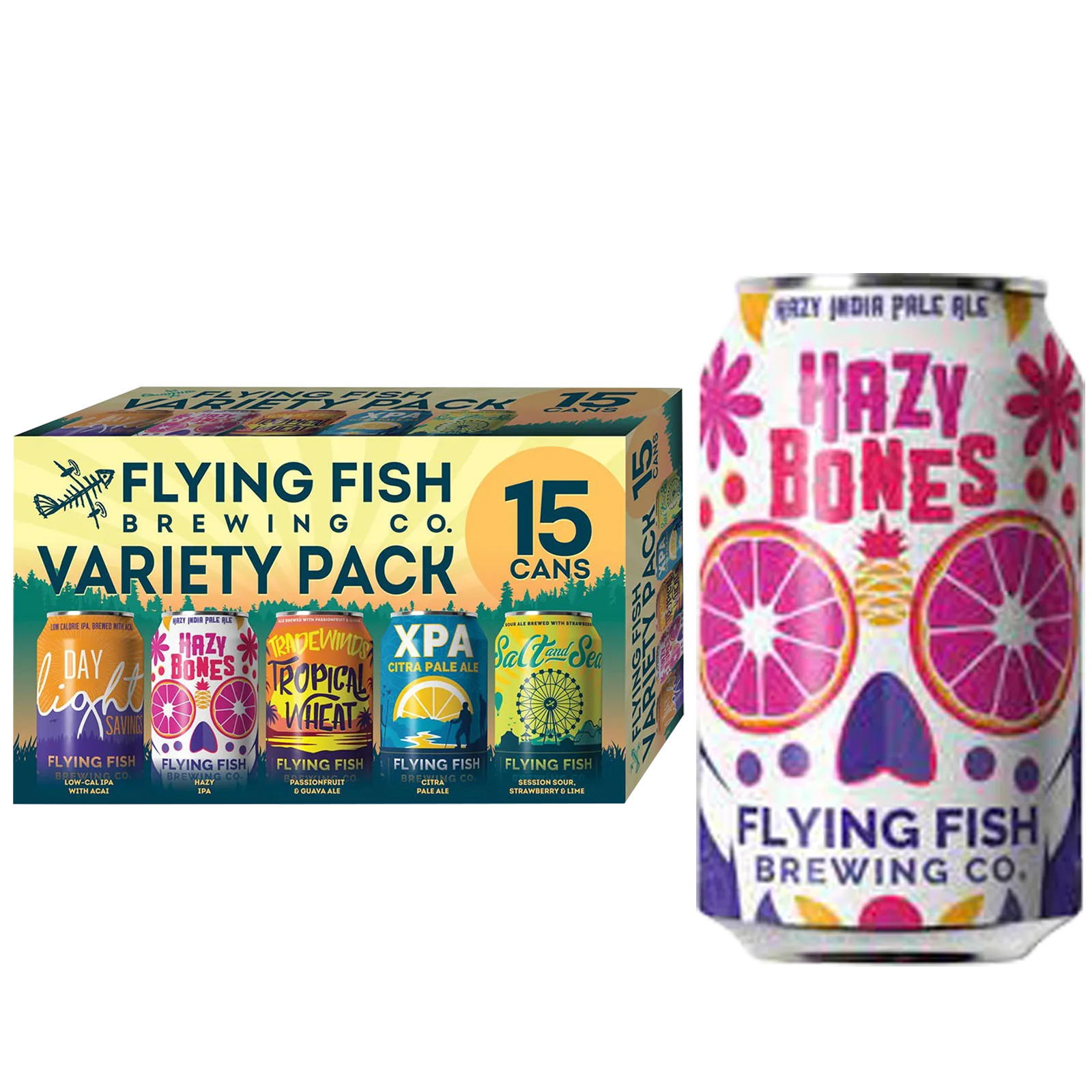 Flying Fish Block Party Variety Pack 15pk Can ABV Varies