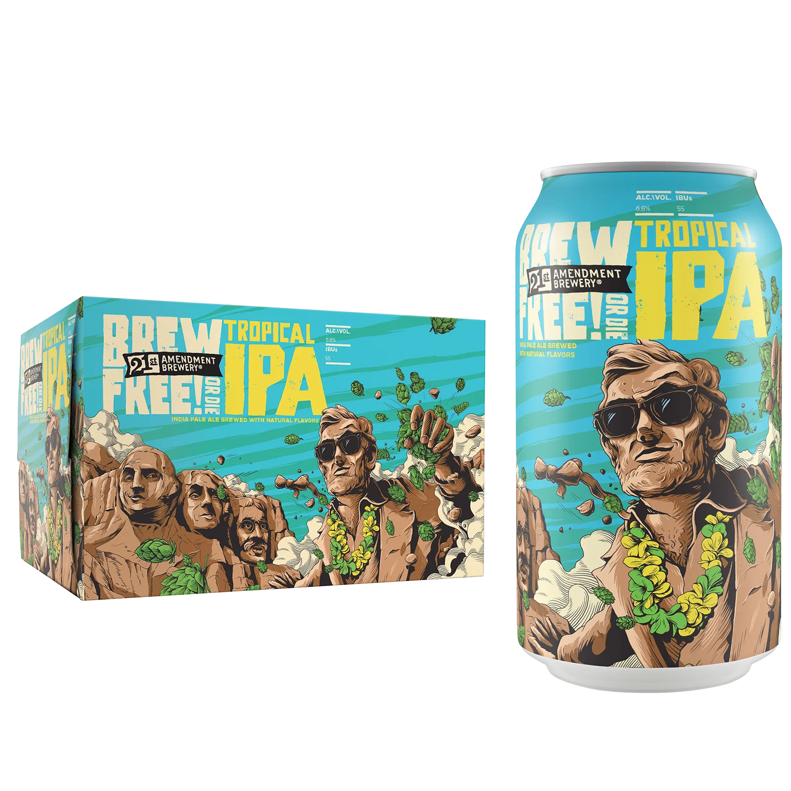 21st Amendment Brew Free or Die Tropical IPA 6pk Can 6.8% ABV