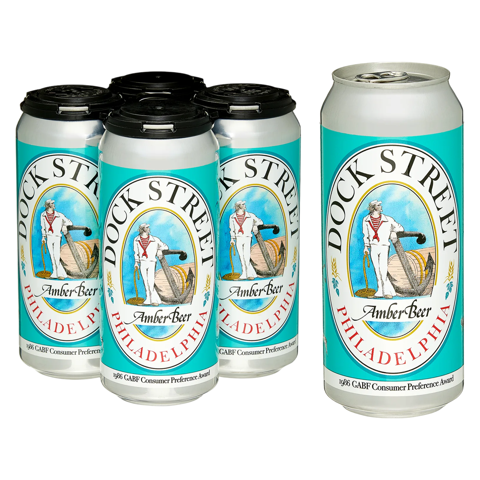 Dock Street Amber Pale Ale 4pk 16oz Can 5.0% ABV