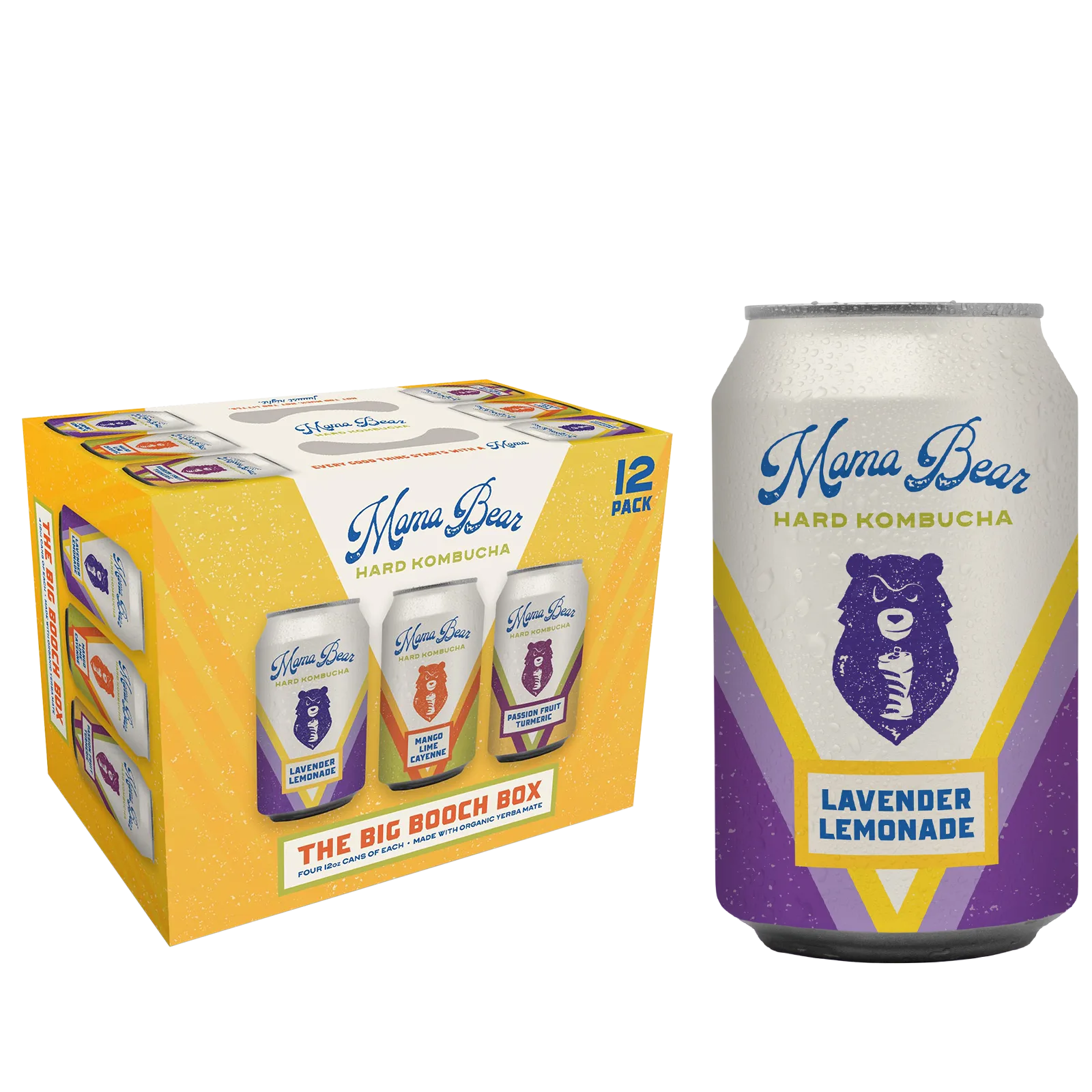 Mama Bear Hard Kombucha Variety 12pk 12oz Can 4.0% ABV