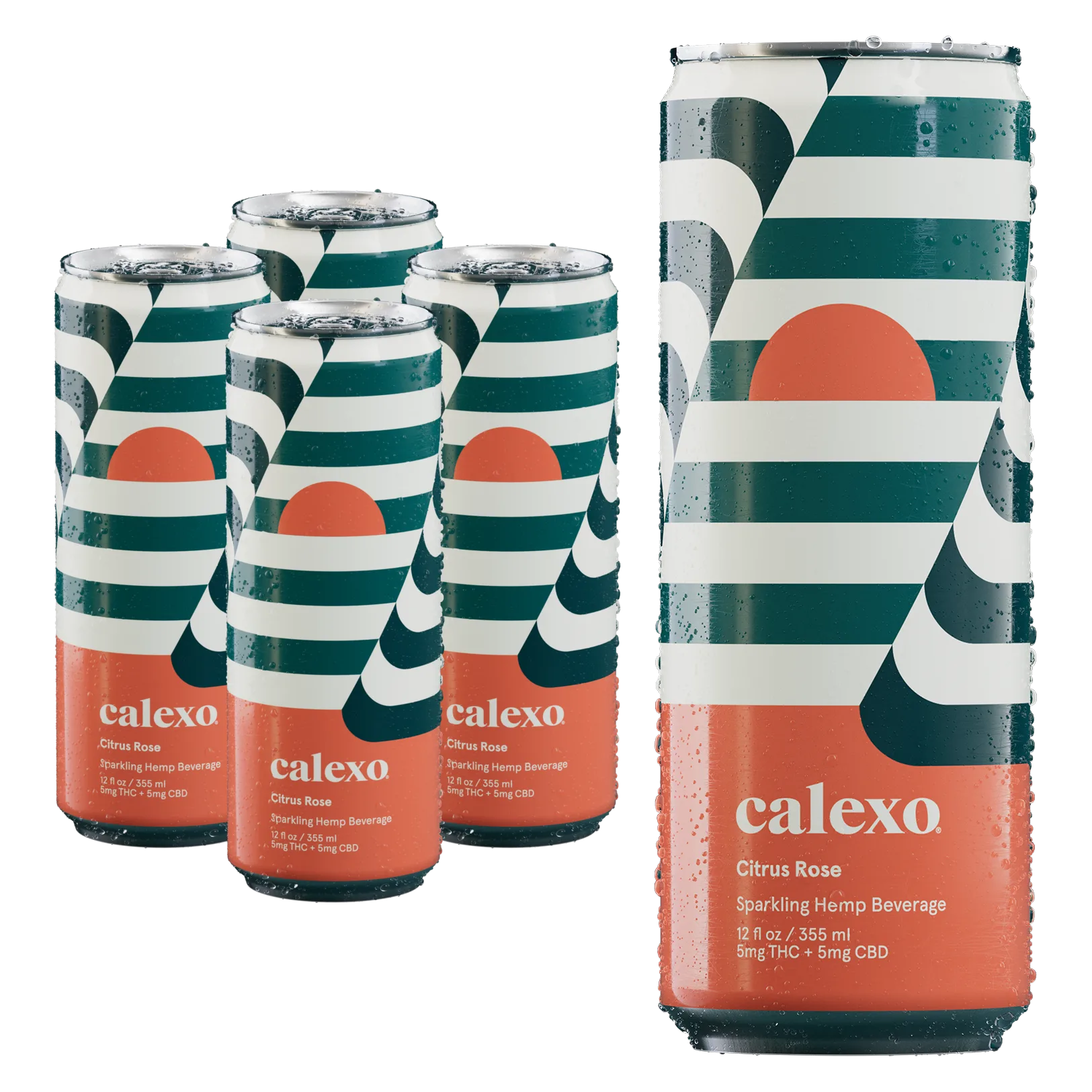 Calexo 5mg THC Citrus Rose Sparkling Beverage 4pk Can