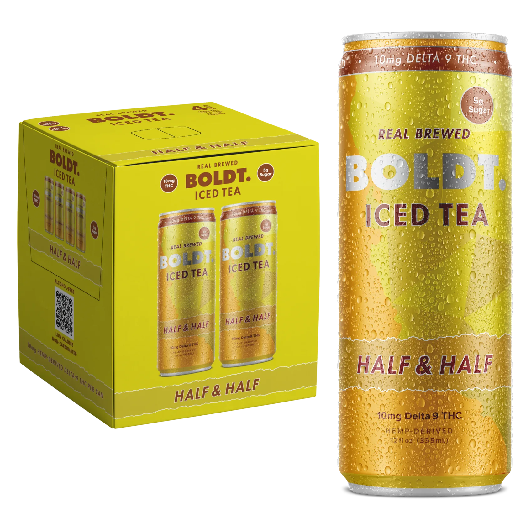 BOLDT 10mg THC Low Sugar Half & Half Iced Tea 4pk Can