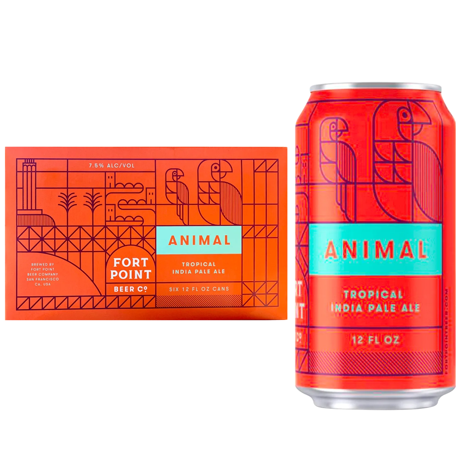 Fort Point Animal IPA 6pk Can 7.5%