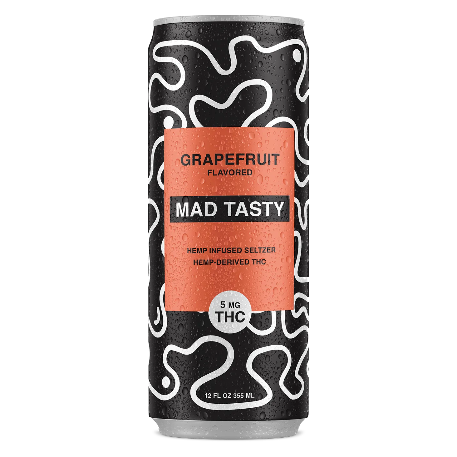Mad Tasty 5mg THC Grapefruit Seltzer Can