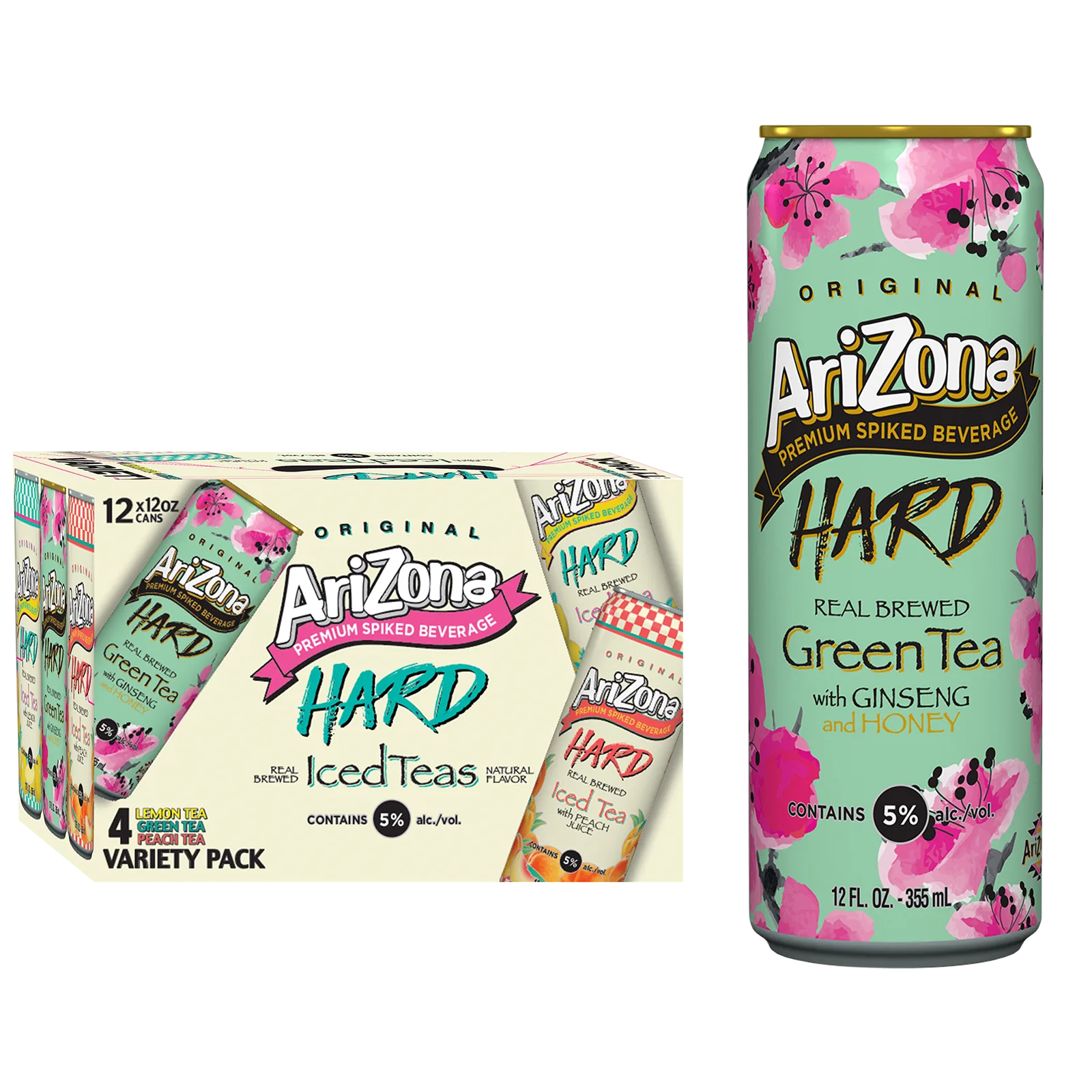 Arizona Hard Tea Party Pack 12pk 12oz Can 5.0% ABV