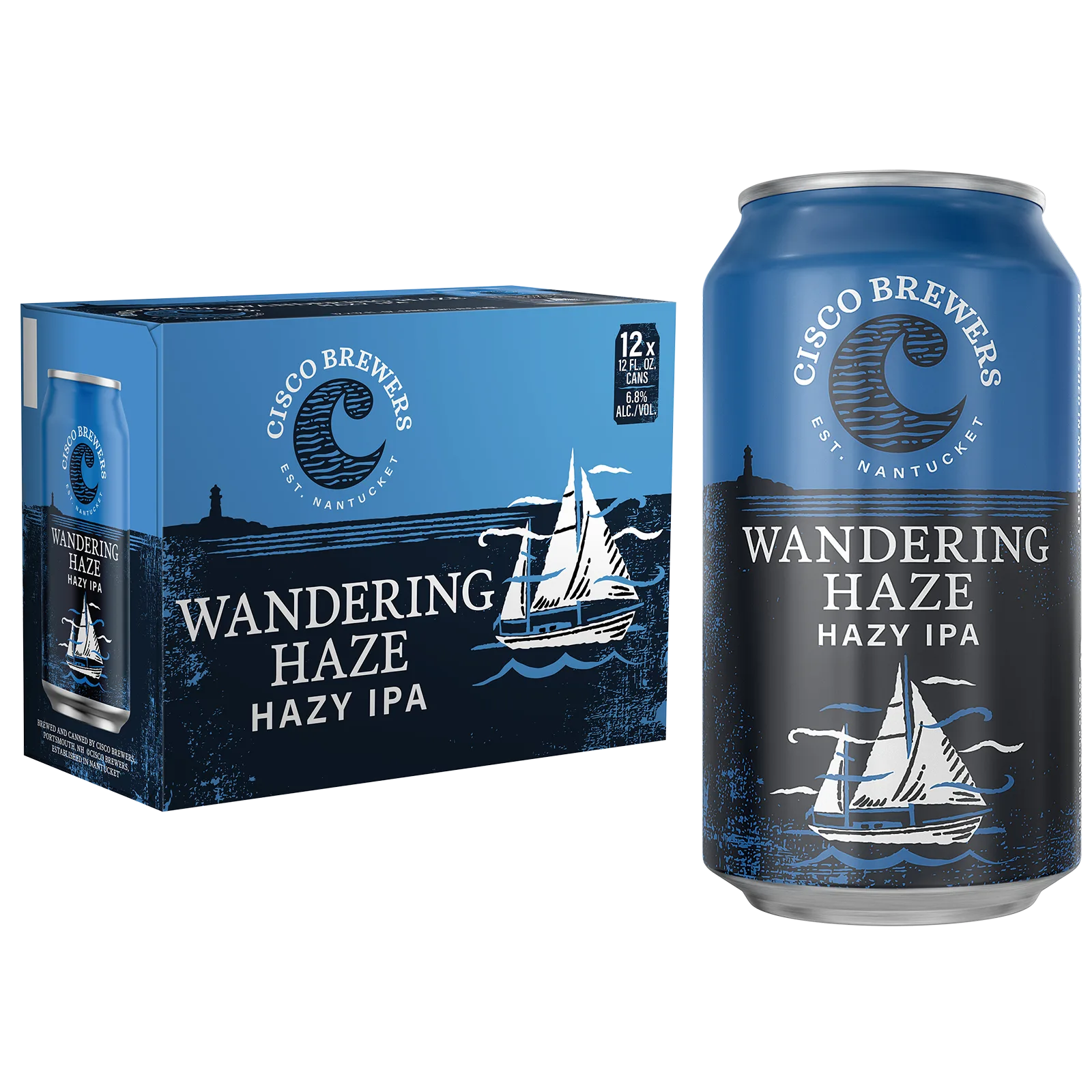 Cisco Brewers Wandering Haze IPA 12pk Can 6.8% ABV