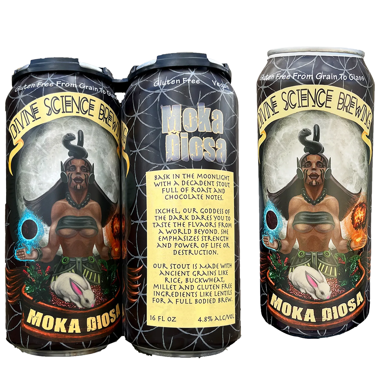 Divine Science Brewing Moka Diosa Stout 4pk 16oz Can