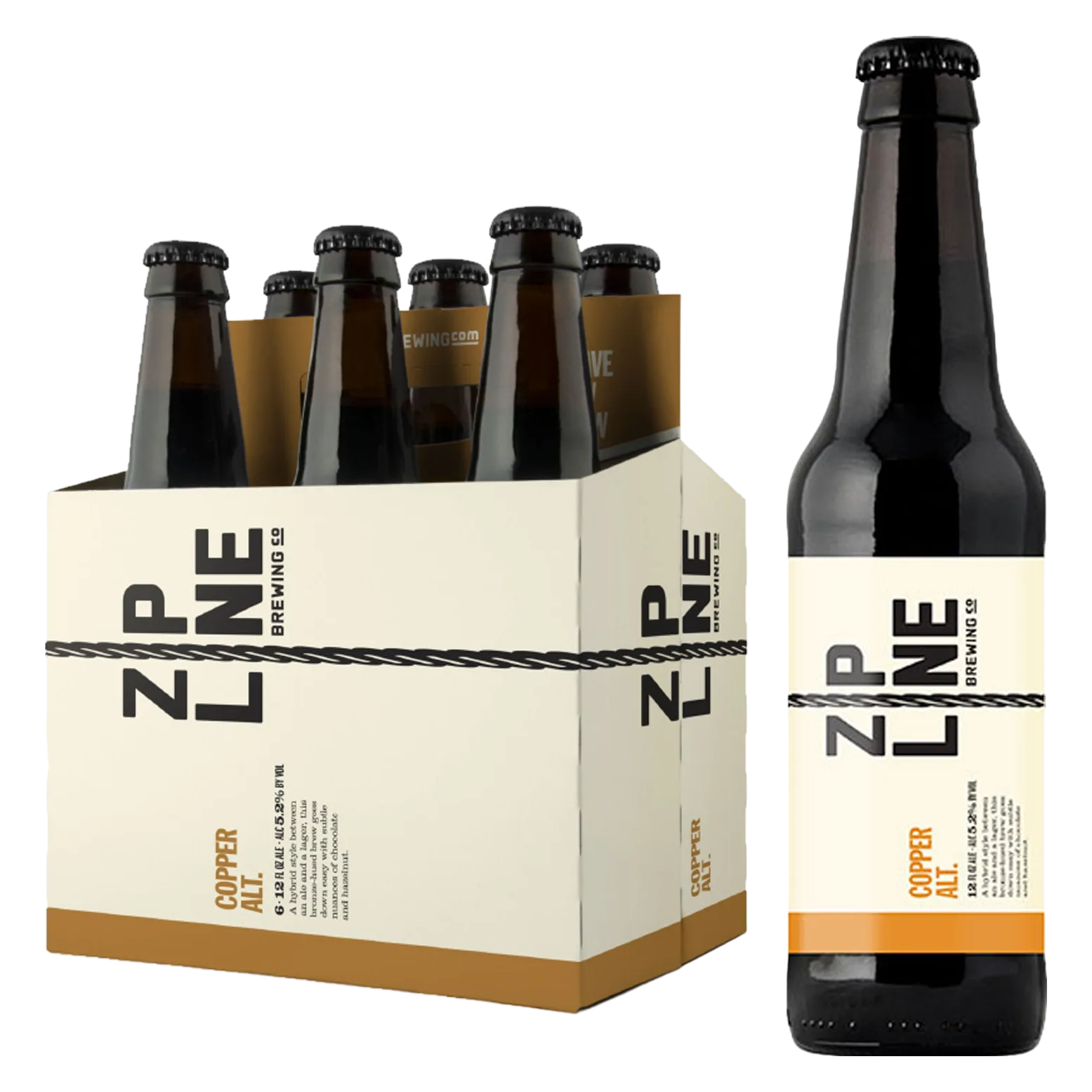 Zipline Copper 6pk Btl 5.2% ABV