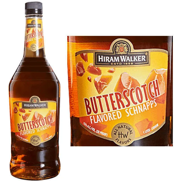 Hiram Walker Butterscotch Flavored Schnapps Us 1L