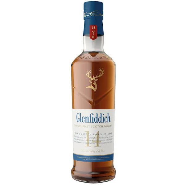 Glenfiddich 14 Year Old Boubon Barrel Reserve Single Malt Scotch Whisky 750Ml