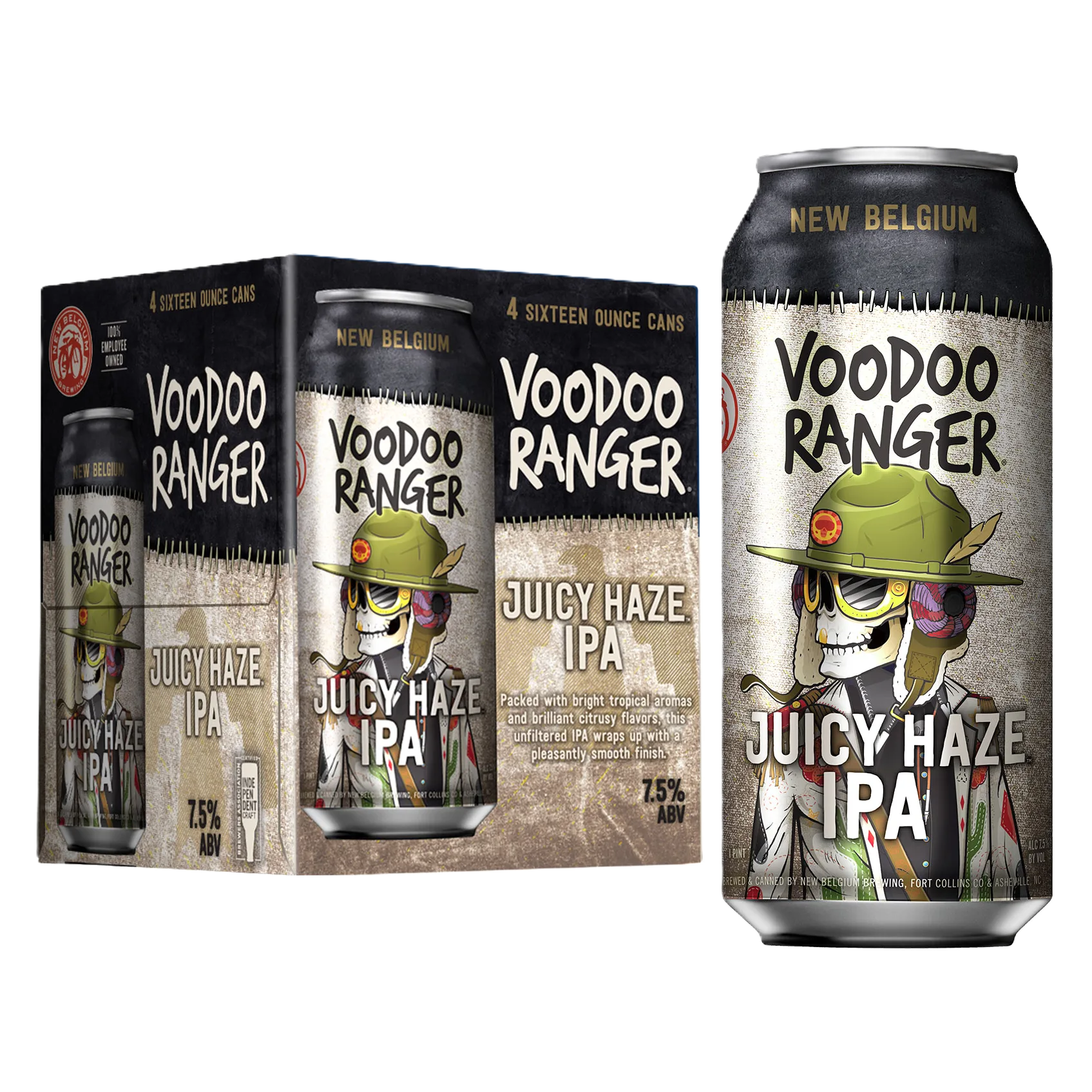 New Belgium Voodoo Ranger Juicy Haze IPA 4 Pack 16 oz Cans