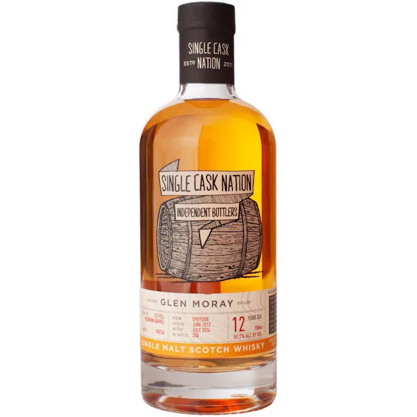 Single Cask Nation Glen Moray 12 Year Old Speyside Single Malt Scotch 700Ml