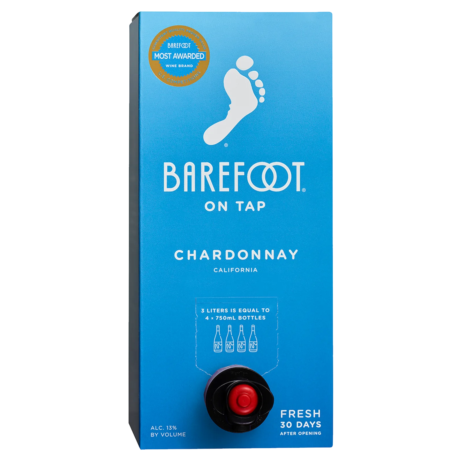 Barefoot On Tap Chardonnay 3 Liter Box