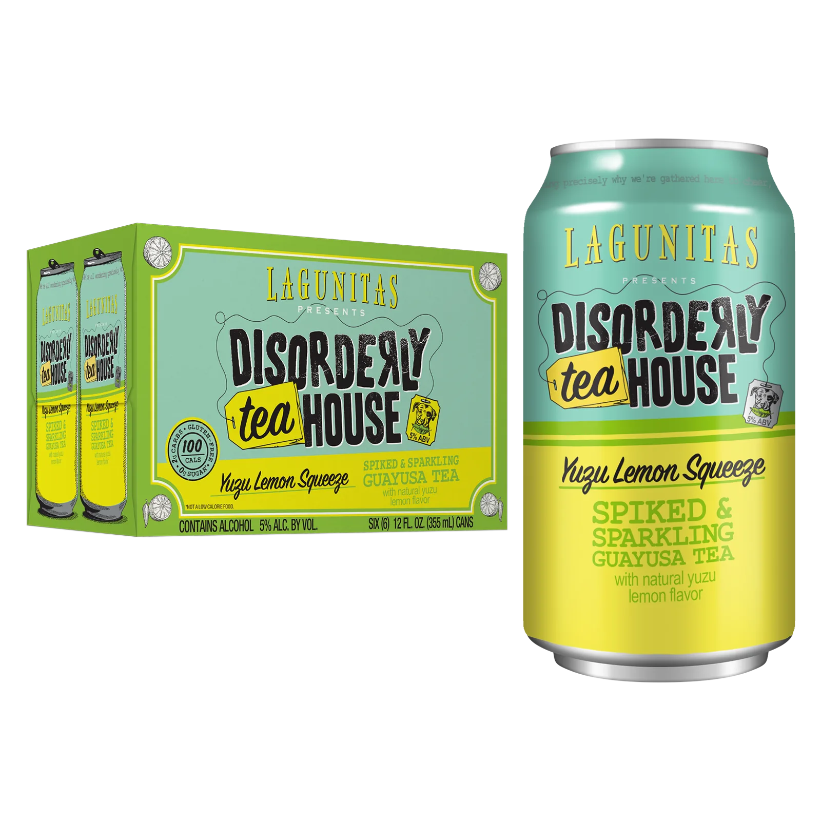 Lagunitas Disorderly Tea House- Yuzu Lemon Squeeze 6pk 12oz Can 5.0% ABV