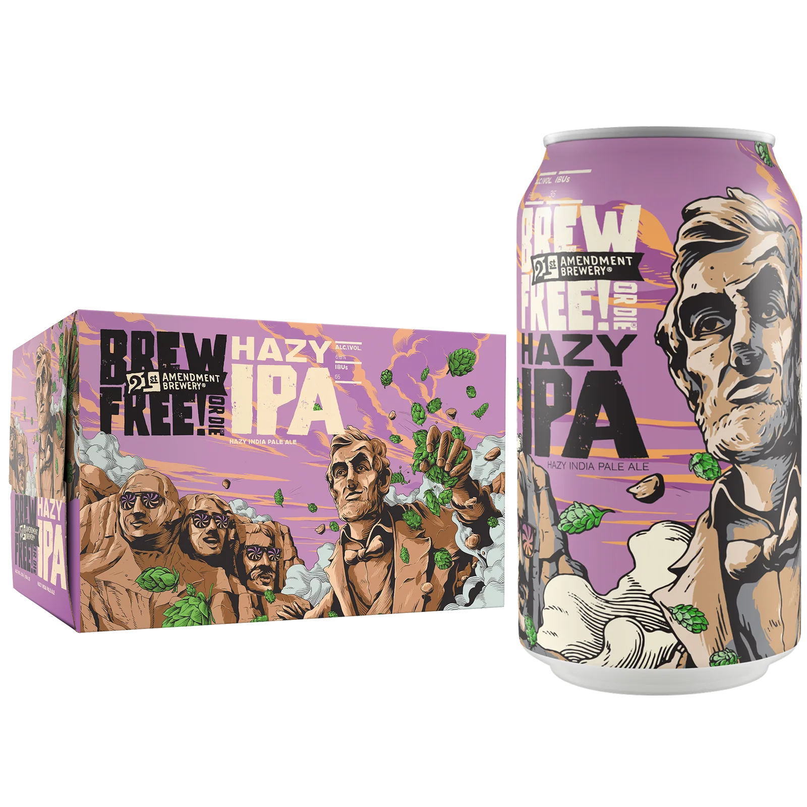 21st Amendment Brew Free or Die Hazy IPA 6pk Can 6.5% ABV