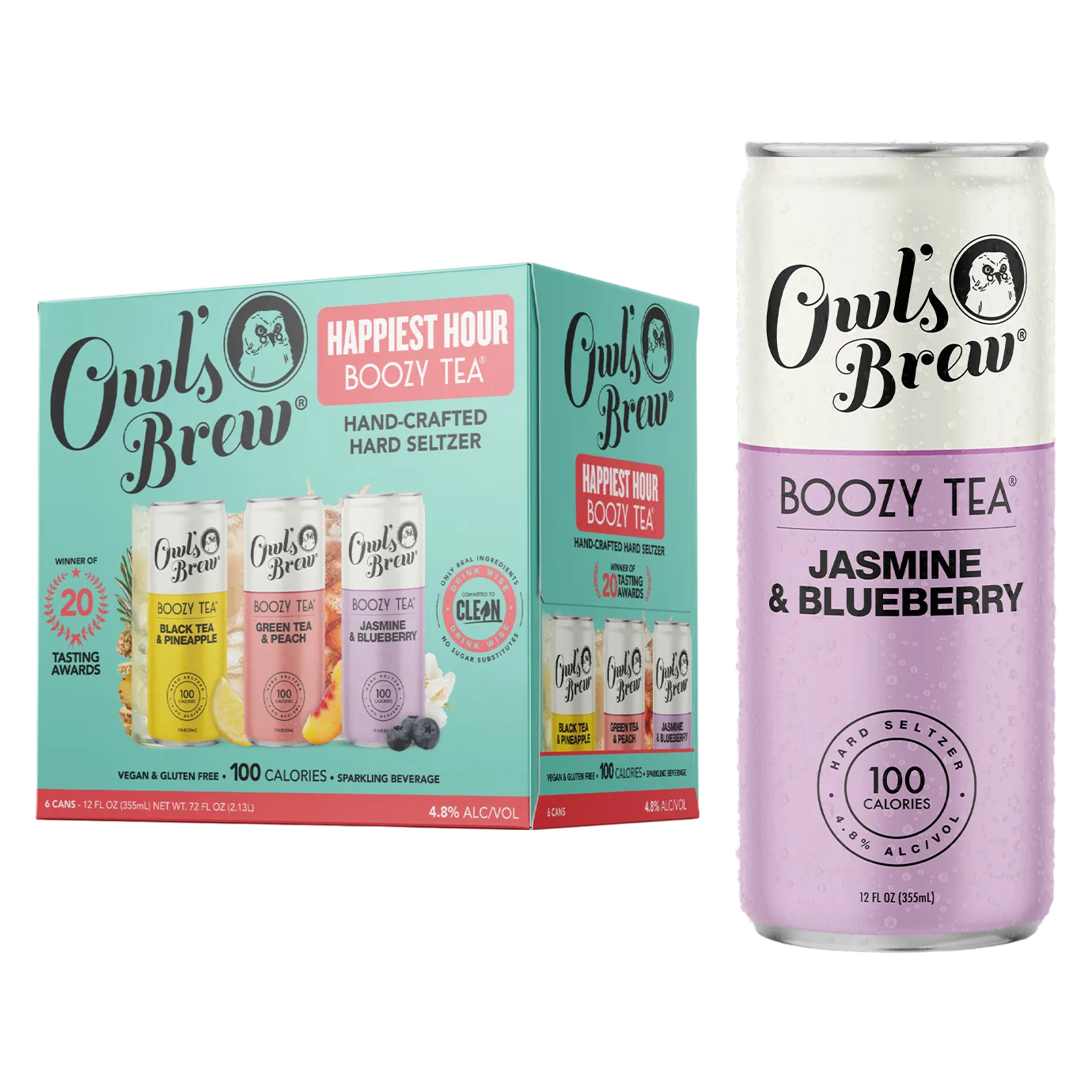 Owl's Brew Happiest Hour Hard Seltzer 6pk 12oz Can 4.8% ABV