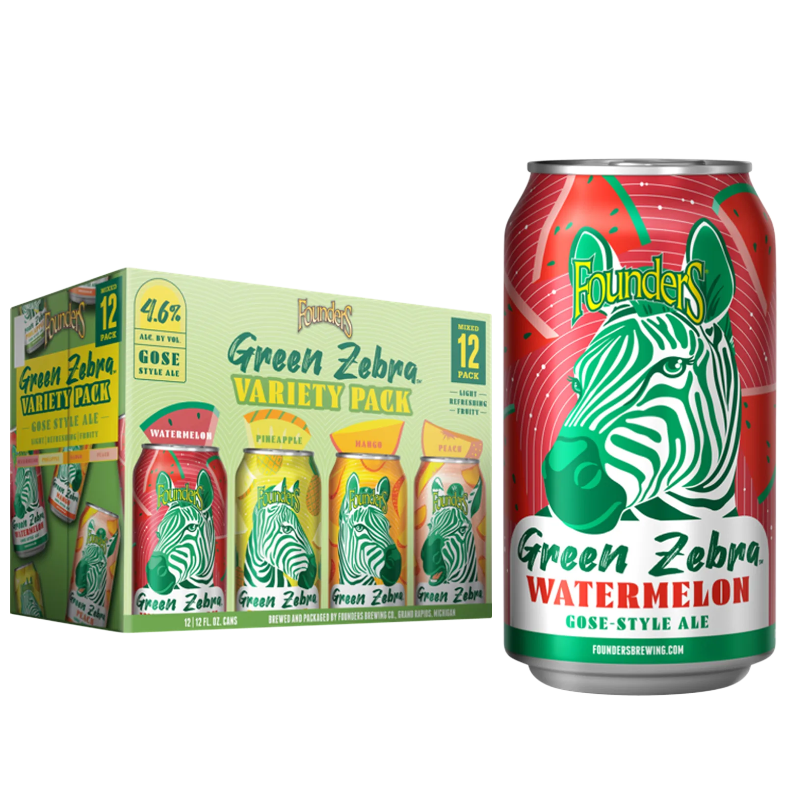 Founders Green Zebra Variety Pack 12pk Can 4.6% ABV