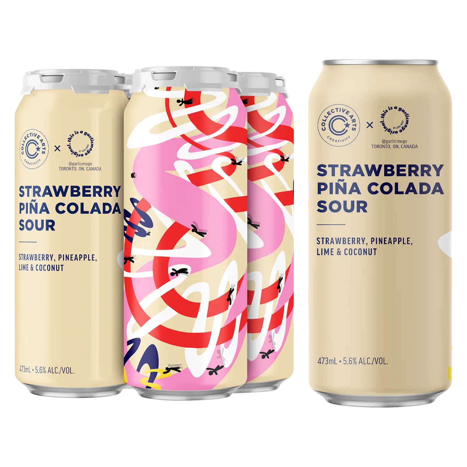 Collective Arts Strawberry PiÃ±a Colada Sour 4pk 16oz Can 5.6% ABV