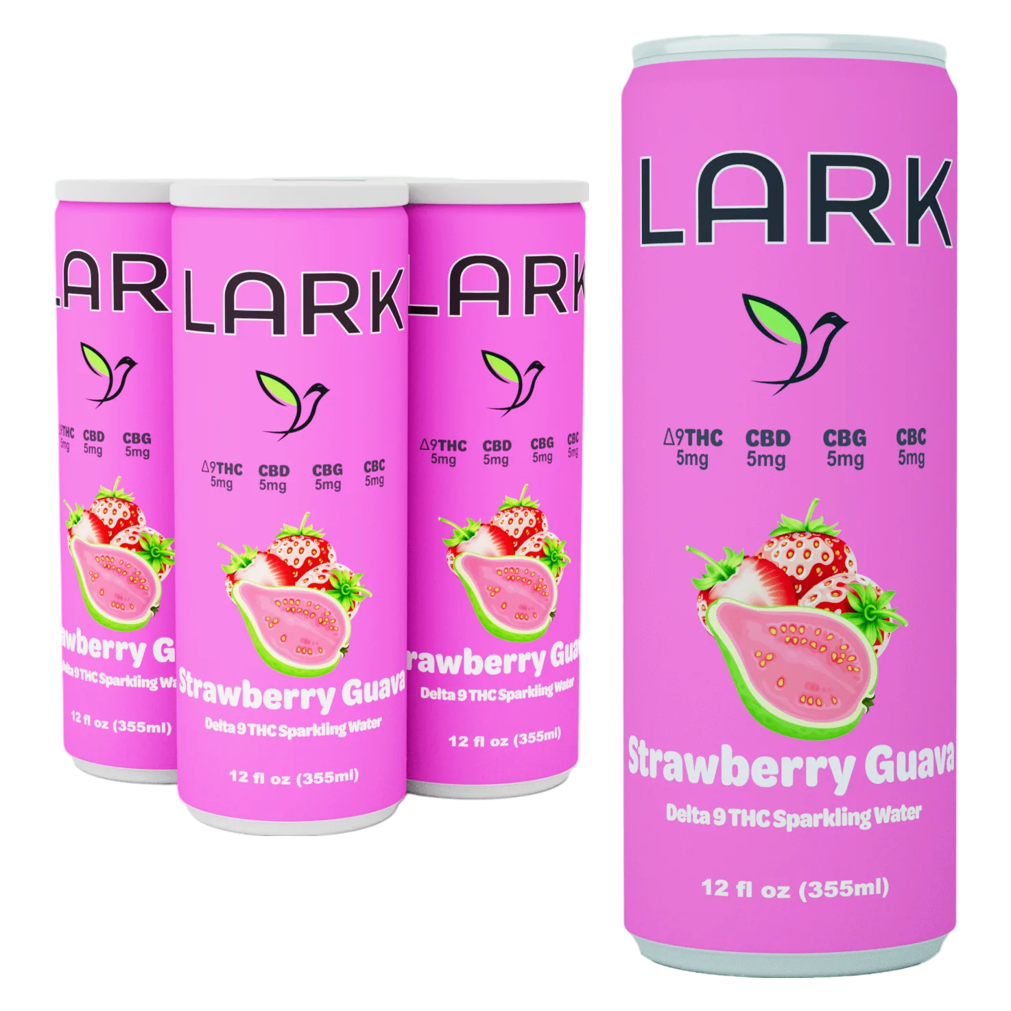 Lark THC 5mg Strawberry-Guava Seltzer 4pk Can