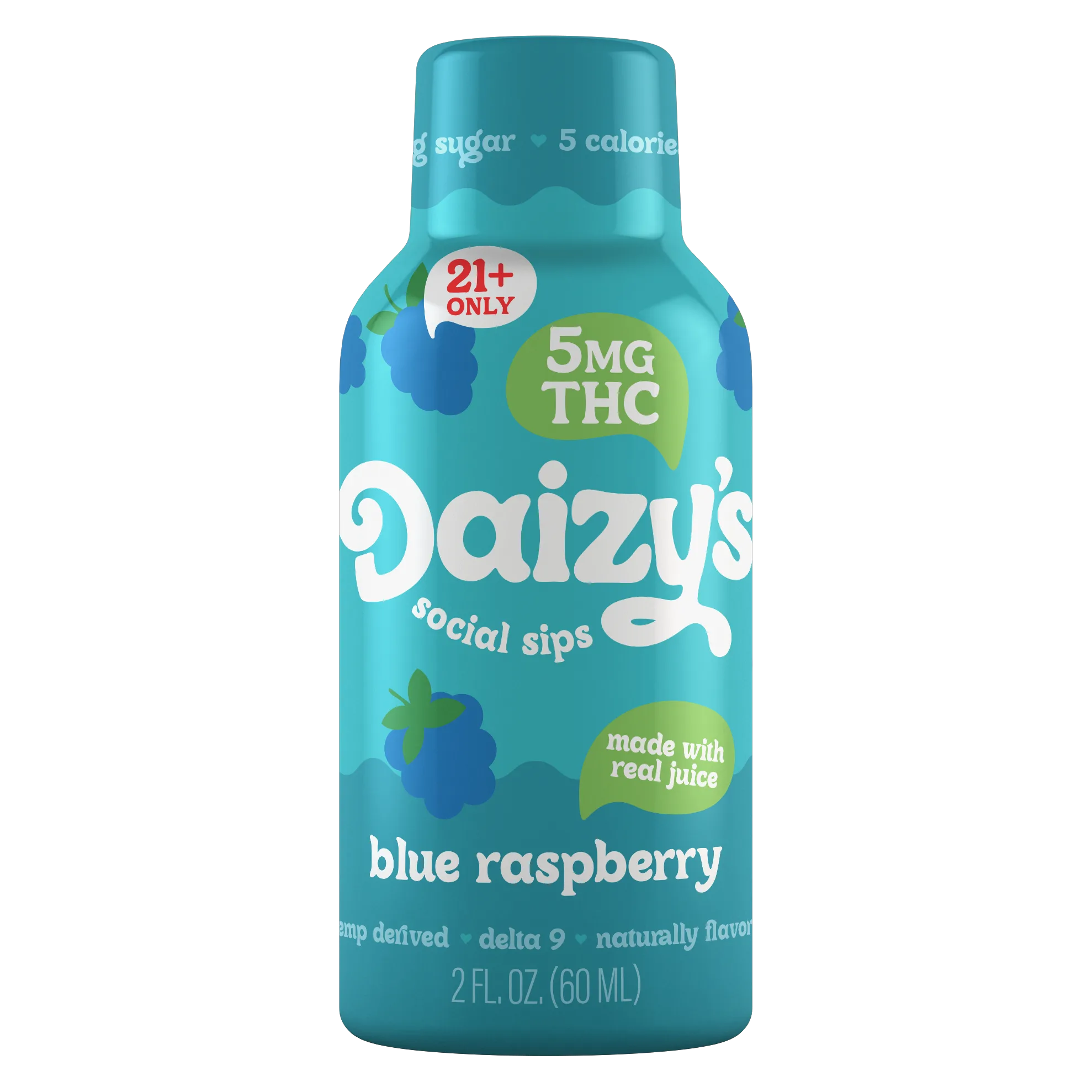 Daizy's 5mg THC Blue Raspberry Sips 2oz Btl