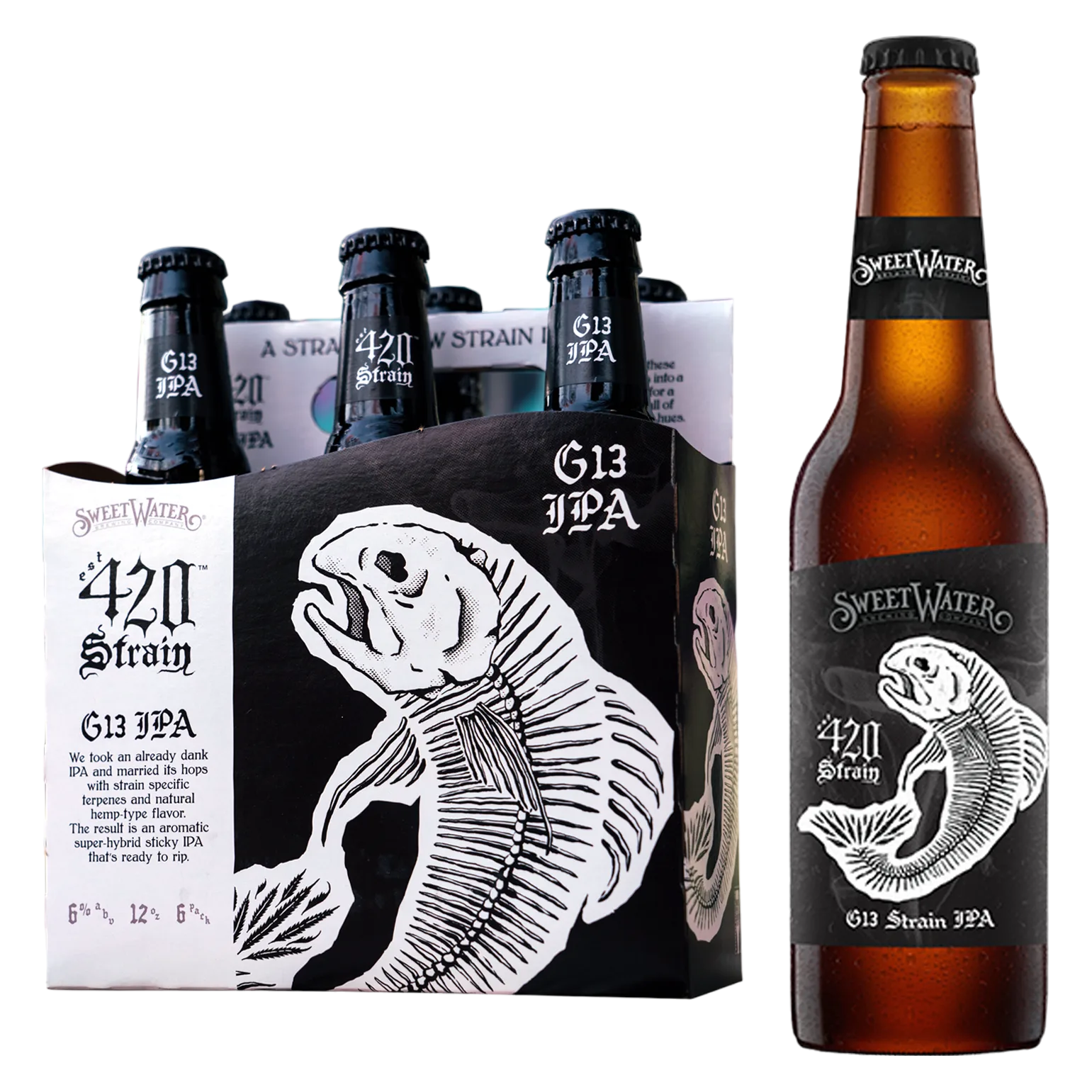 Sweet Water 420 Strain G13 IPA 6pk Btl 6.0% ABV