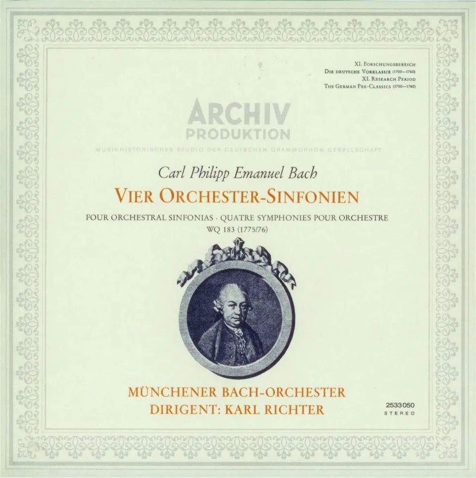 Vier Orchester‐Sinfonien, Wq 183