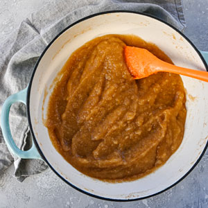 Image of Puree applesause to desired consistency. You can use a potato...