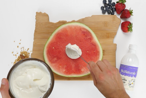 Image of In a bowl mix together yogurt and NuNaturals Stevia Vanilla...