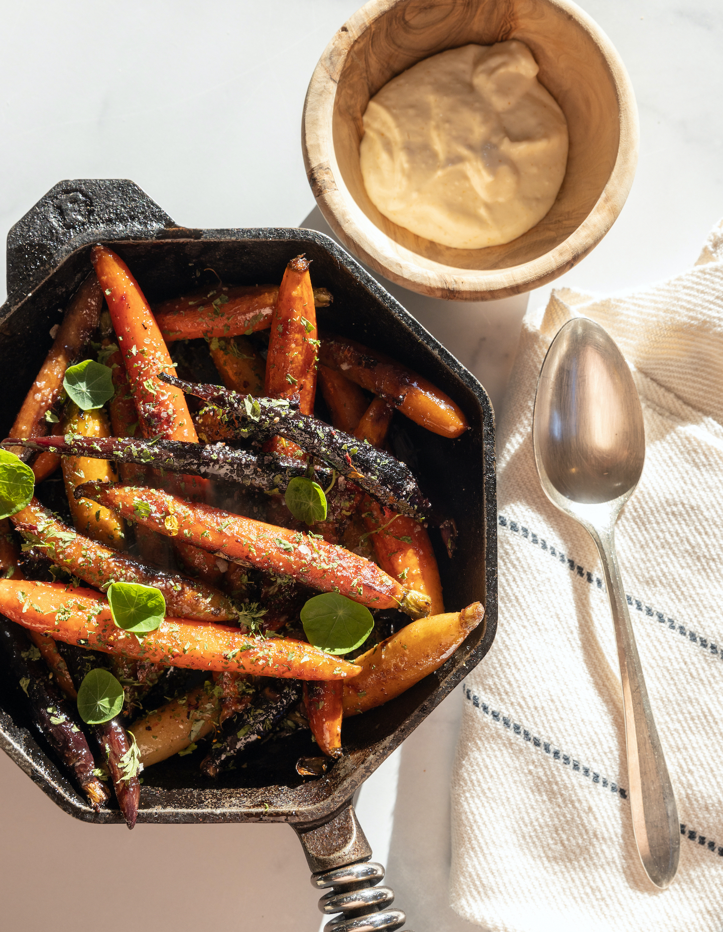 Image of When the carrots are fork-tender, remove from the oven and...