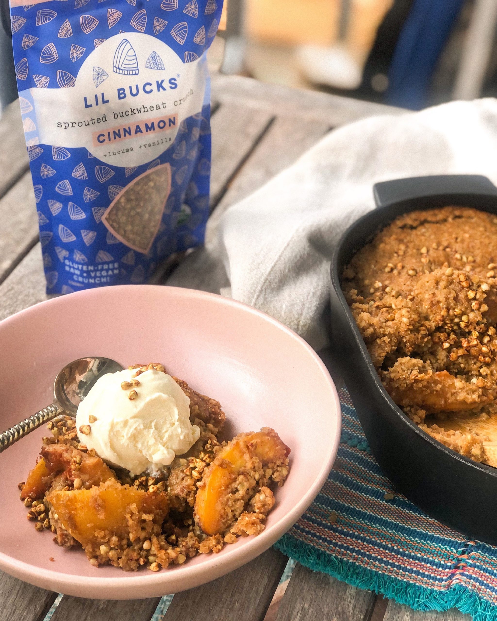 Cinnabuck Peach Cobbler