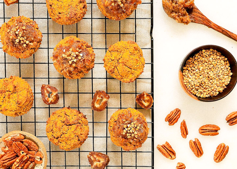 Cinnamon Apple Pumpkin Pecan Muffins