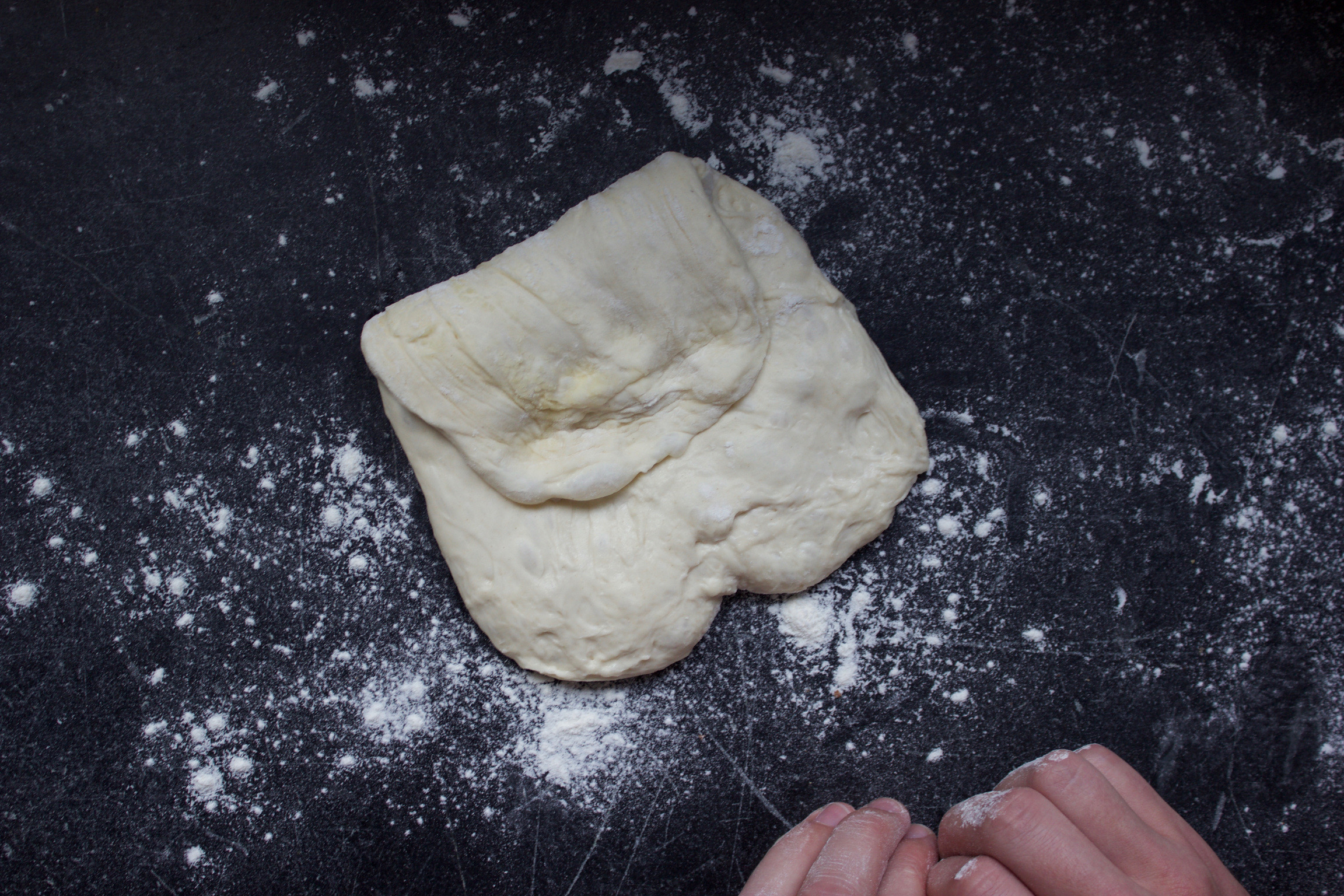 Image of Divide risen dough into 3-4 portions. This is where the...