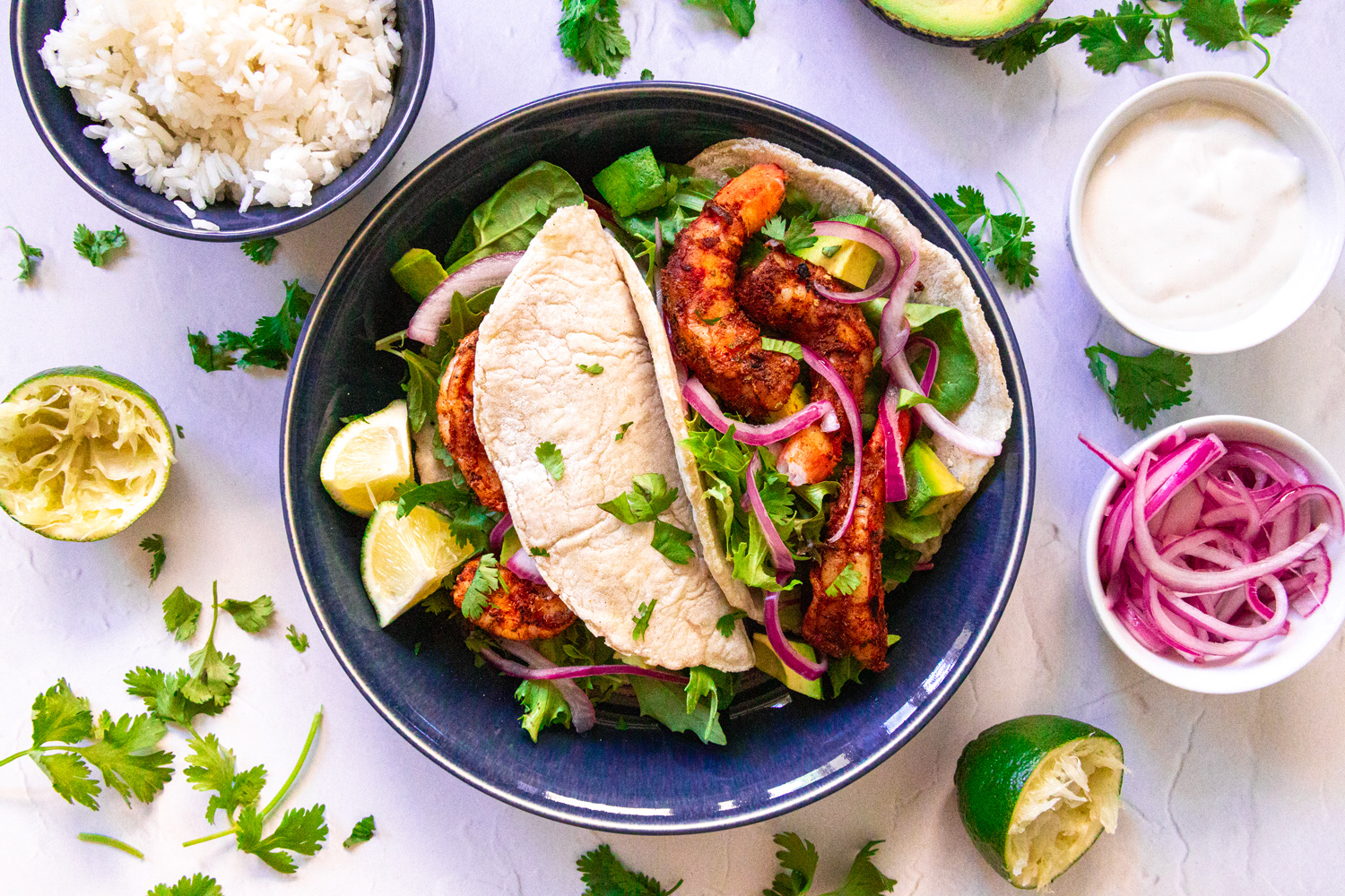 Image of To make the tacos, heat the tortillas according to the...