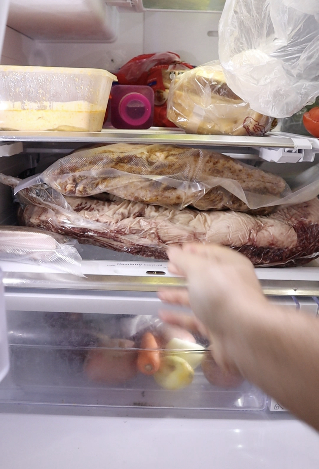 Image of FRIDGE:After placing into a zip lock bag or vac seal...