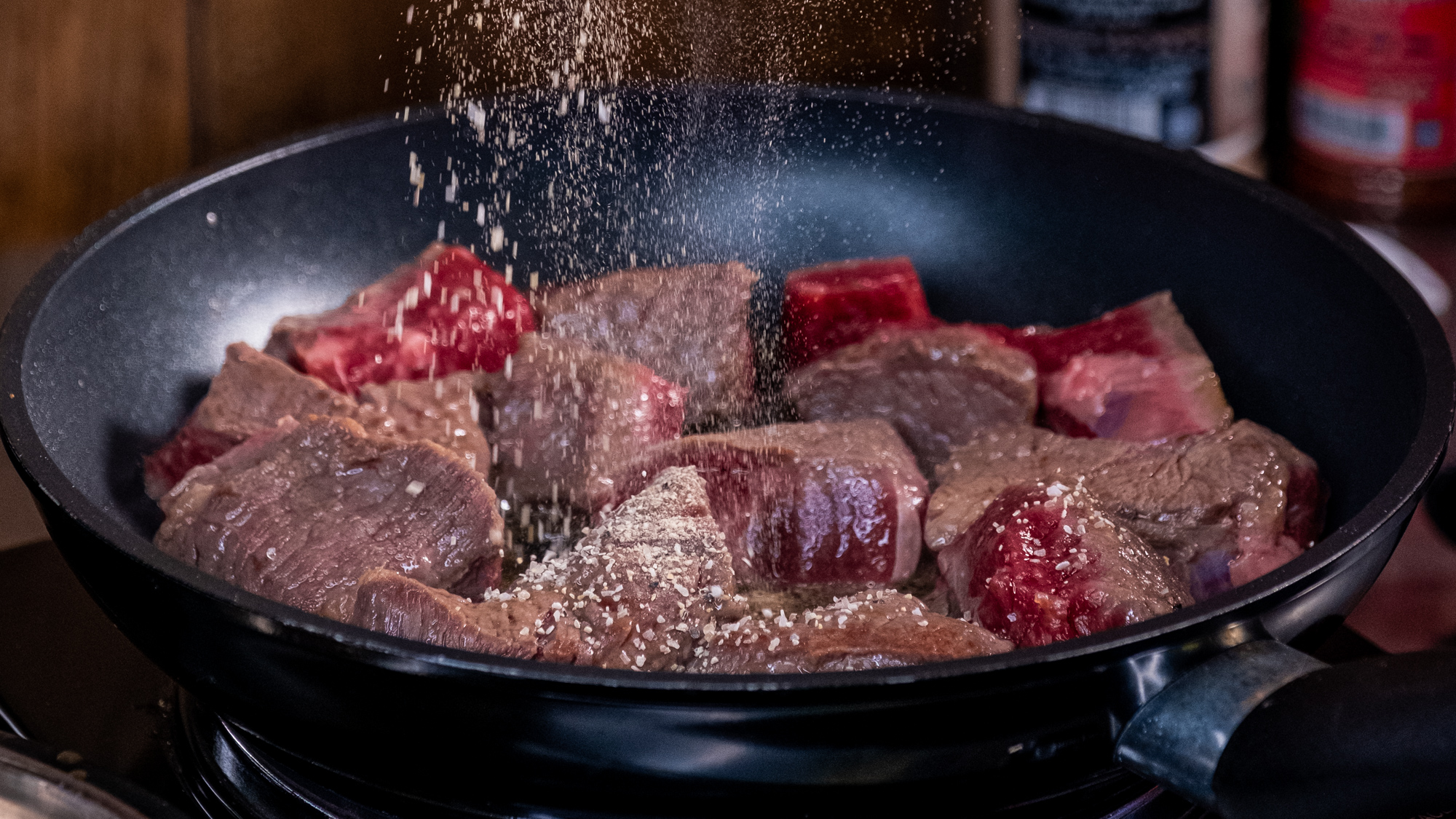 Image of In a pan, heat your olive oil and sear the...
