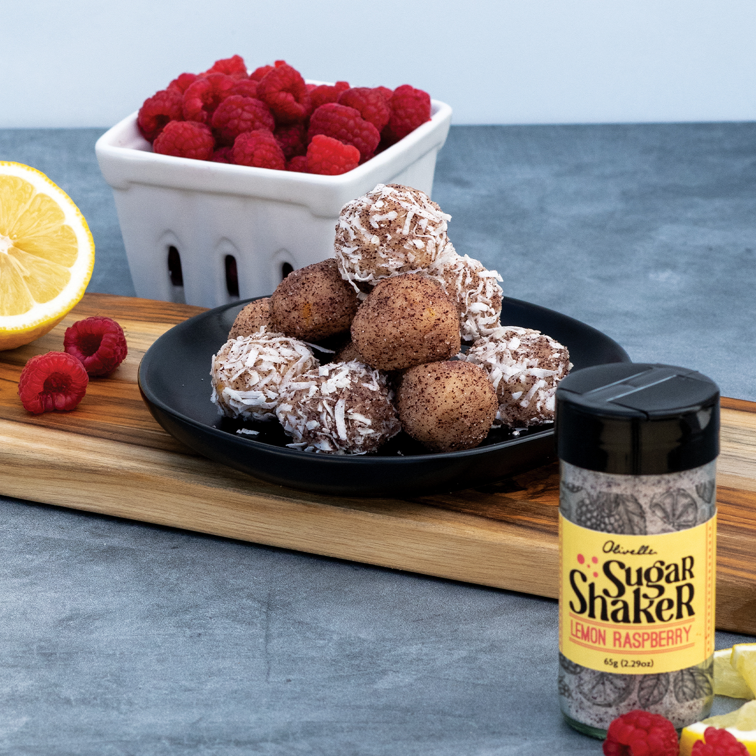 Tart Lemon Raspberry White Chocolate Truffles | Olivelle The Art