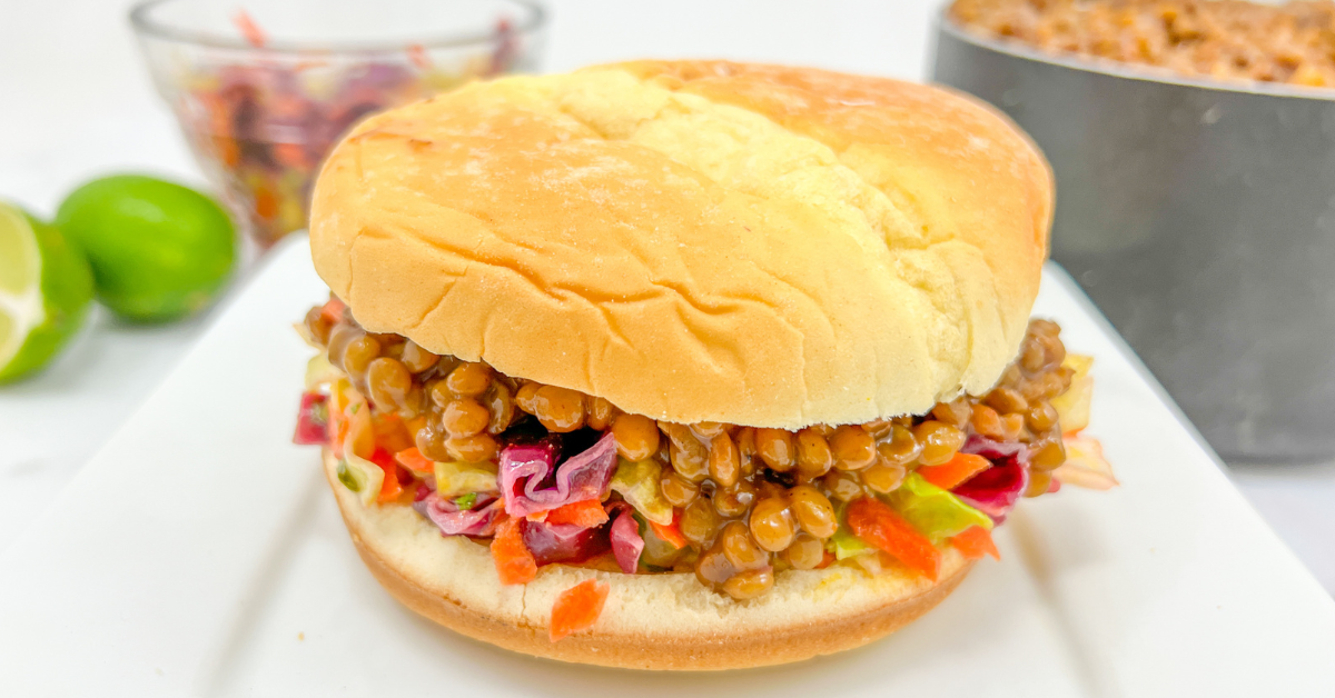 Image of Serve the lentil mixture with coleslaw on whole wheat buns...