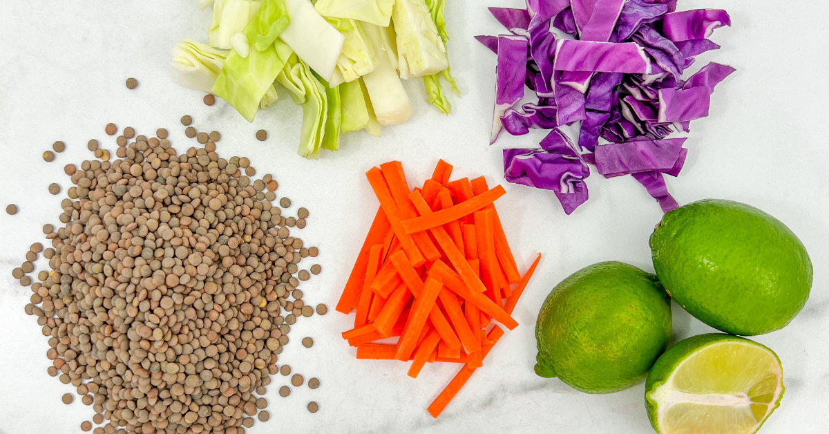 Image of While lentils are cooking prepare the coleslaw. In a medium...