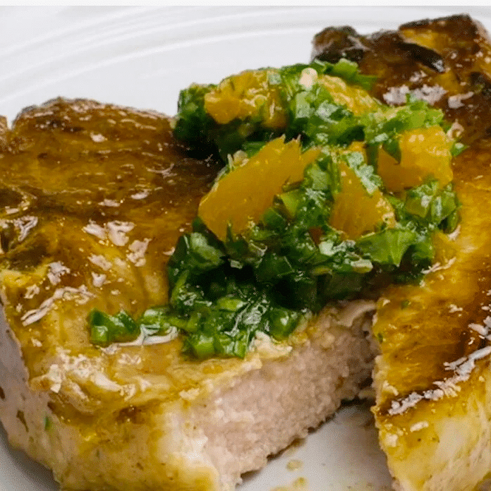 Photo of Mombacho Café Pork Chops with Orange Jalapeño Salsa