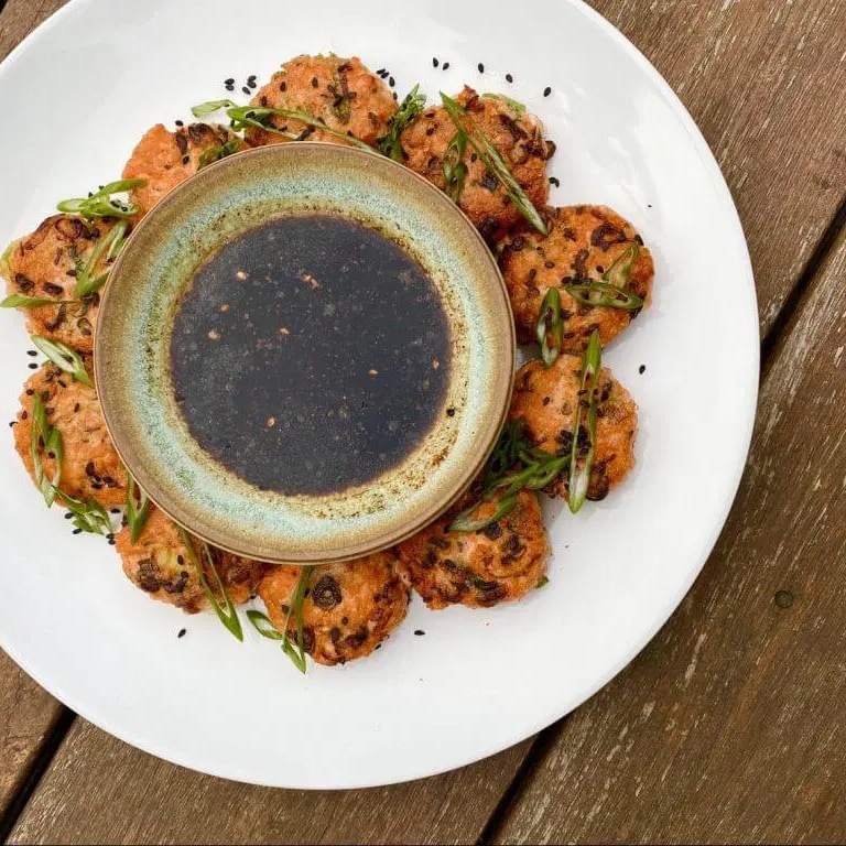 Photo of Salmon Meatballs with Sesame Soy Dipping Sauce