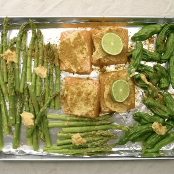 Photo of Miso Baked Salmon with Asparagus