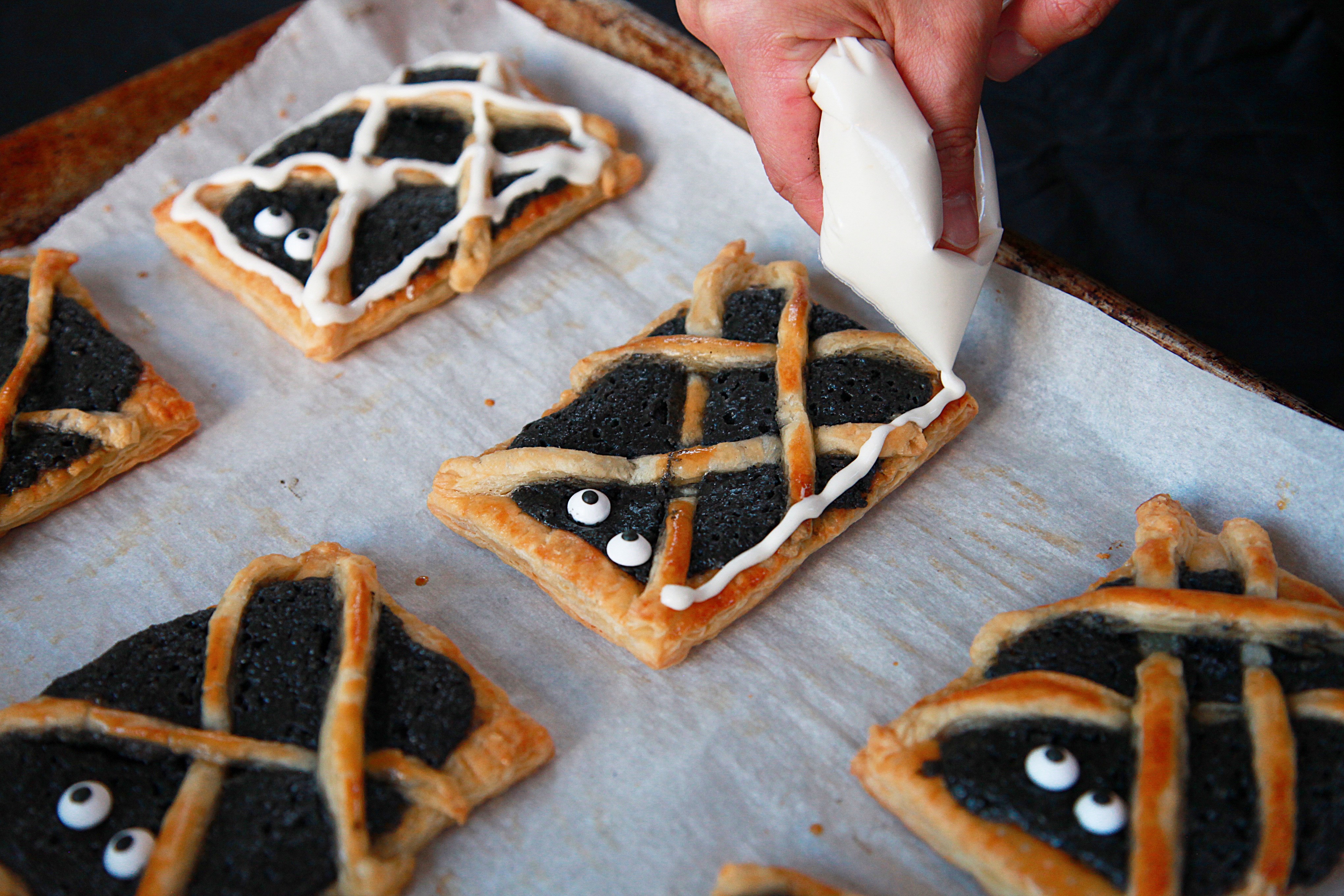 Image of To make the glaze, whisk the powdered sugar, salt, and...