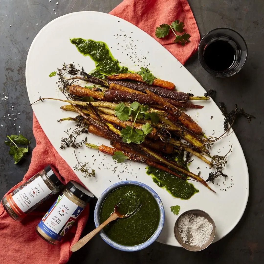 Photo of Roasted Baby Carrots with Spanish Mojo Verde