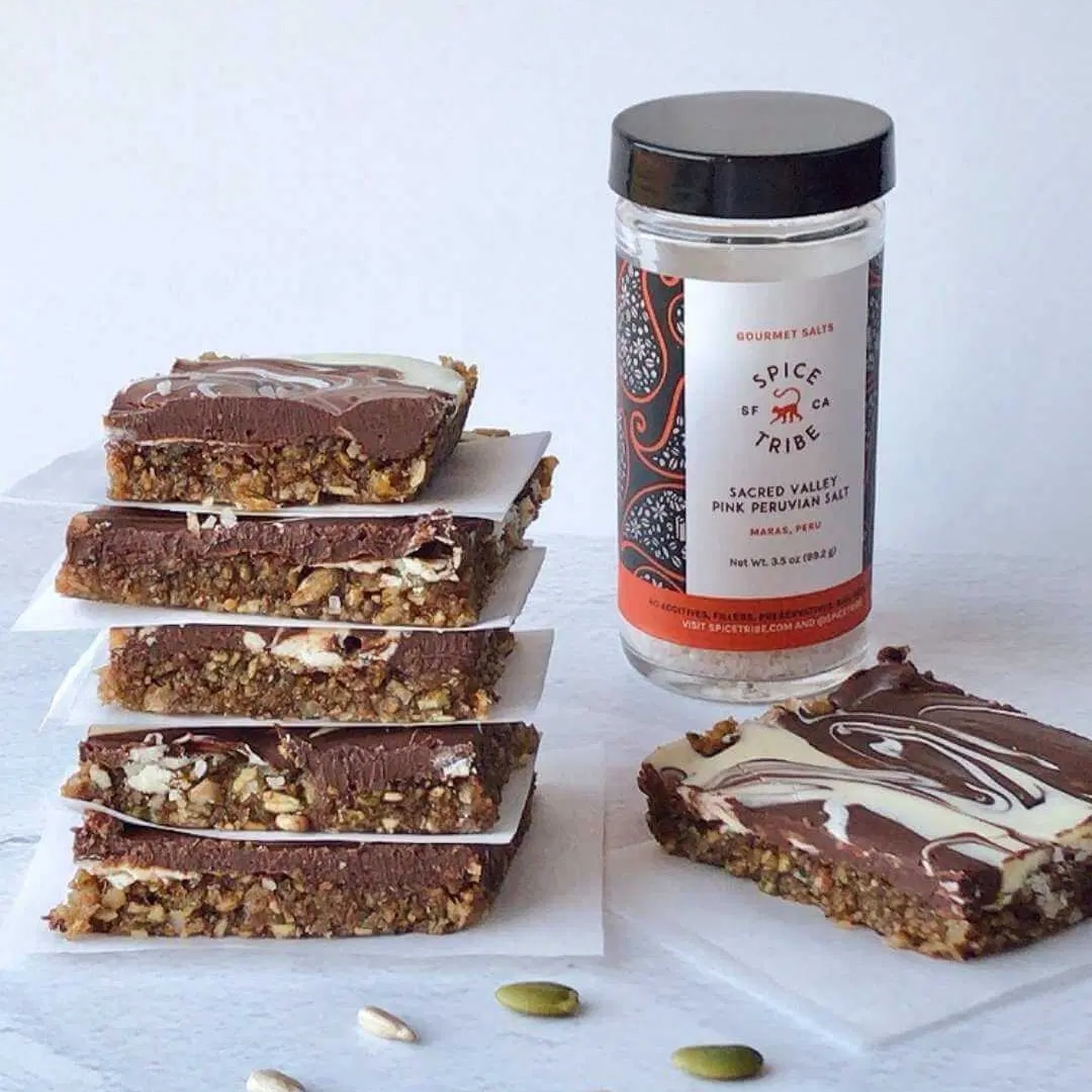 Photo of Pumpkin Seed Bars with Chocolate Swirl Topping