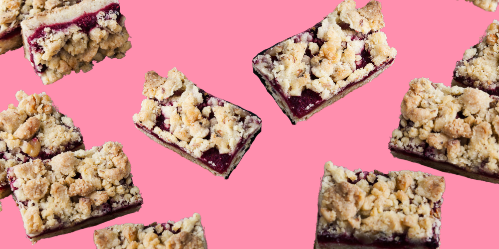 Vegan Sugar-Free Raspberry Crumble Bars