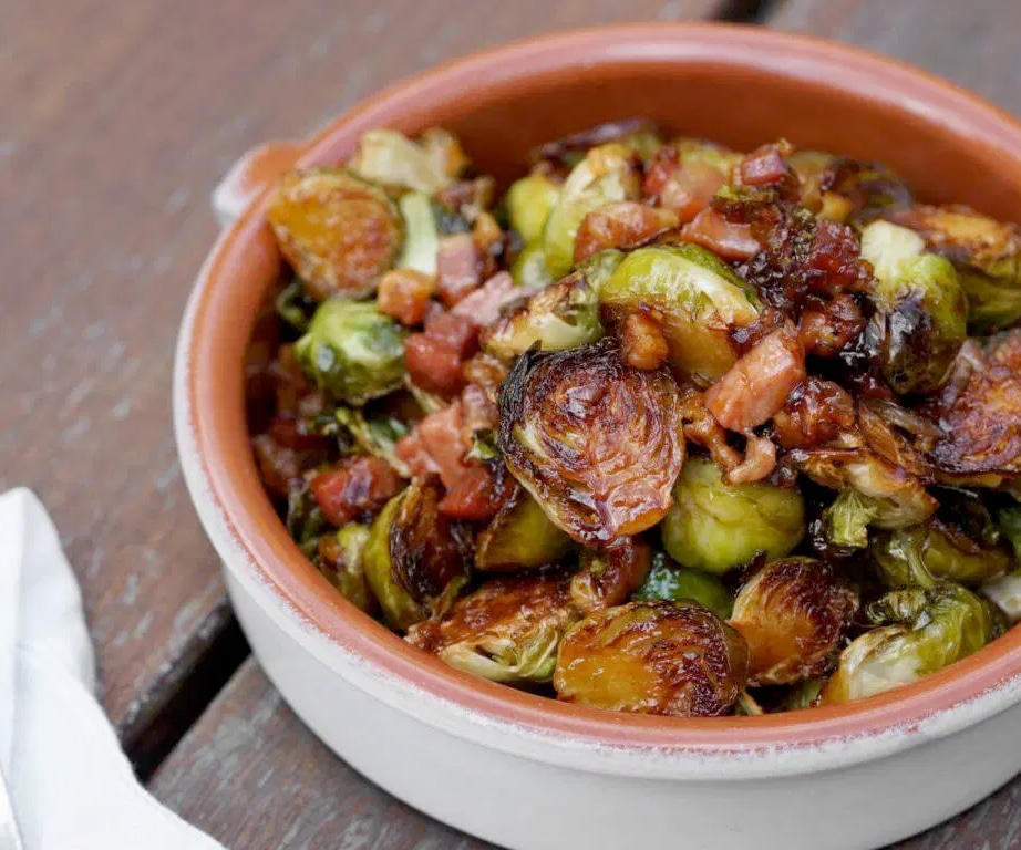 Photo of Brussels Sprouts with Pancetta and Maple Sherry Vinaigrette