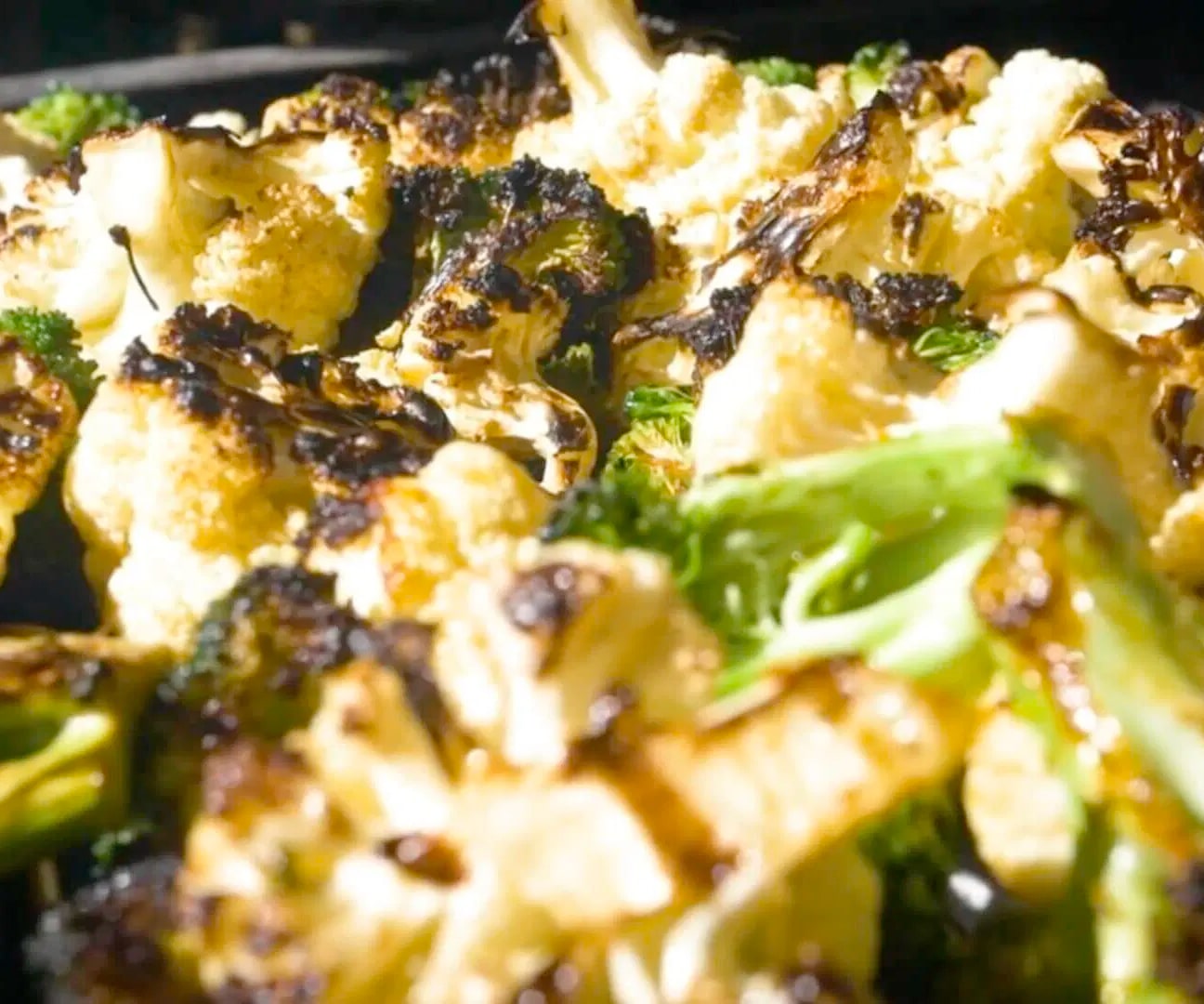 Photo of Grilled Broccoli and Cauliflower with Spicy Peanut Vinaigrette