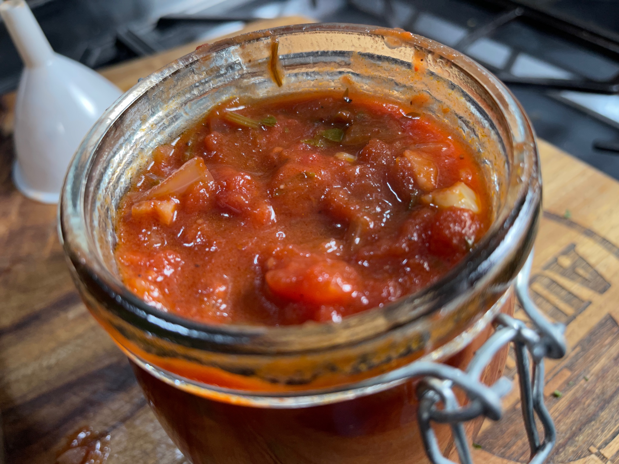 Image of Place sauce in a sealable jar and store until ready....