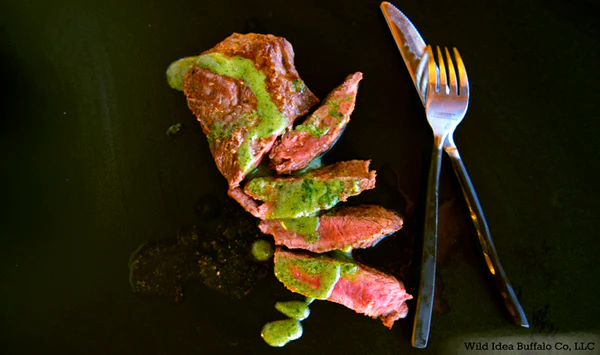 Image of Rinse steak and pat dry with paper towels.